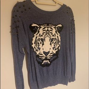 Studded tiger sweater